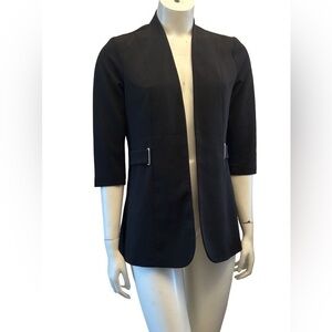 89th & Madison Elegant Black Open-Front Blazer